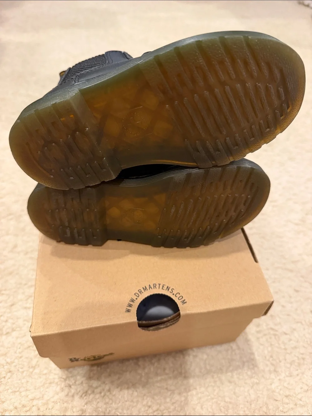Dr. Martens Kids Black Chelsea Boots with Yellow Heel Loop